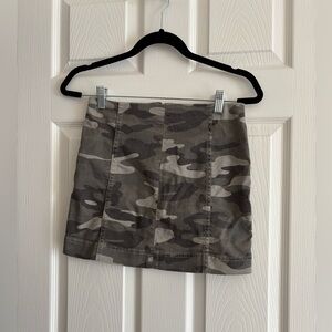 Jolt Gray Black Cargo Pencil Mini Skirt